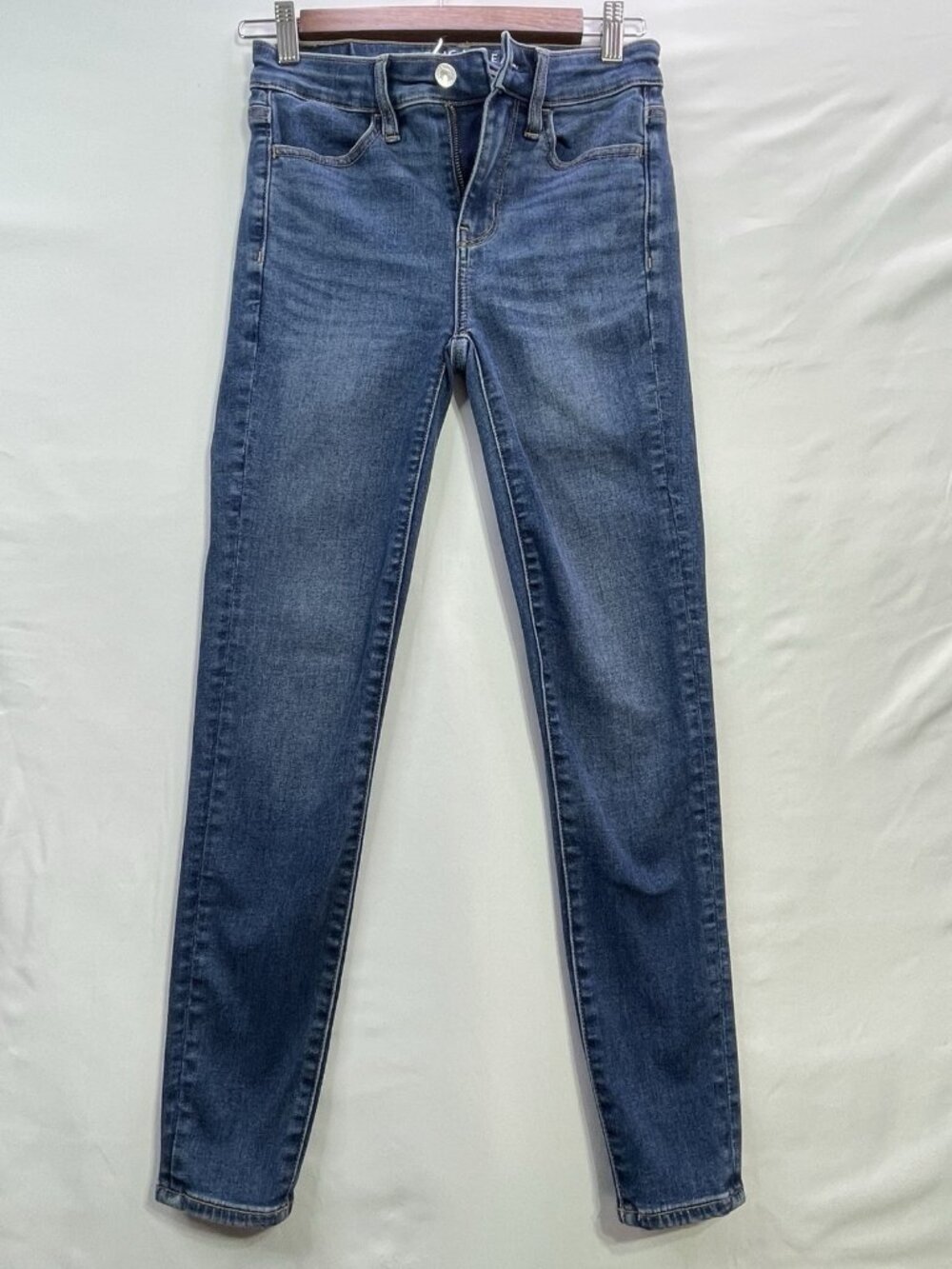 American Eagle Jeans Womens Blue High Rise Jegging Next Level Stretch Sz 0